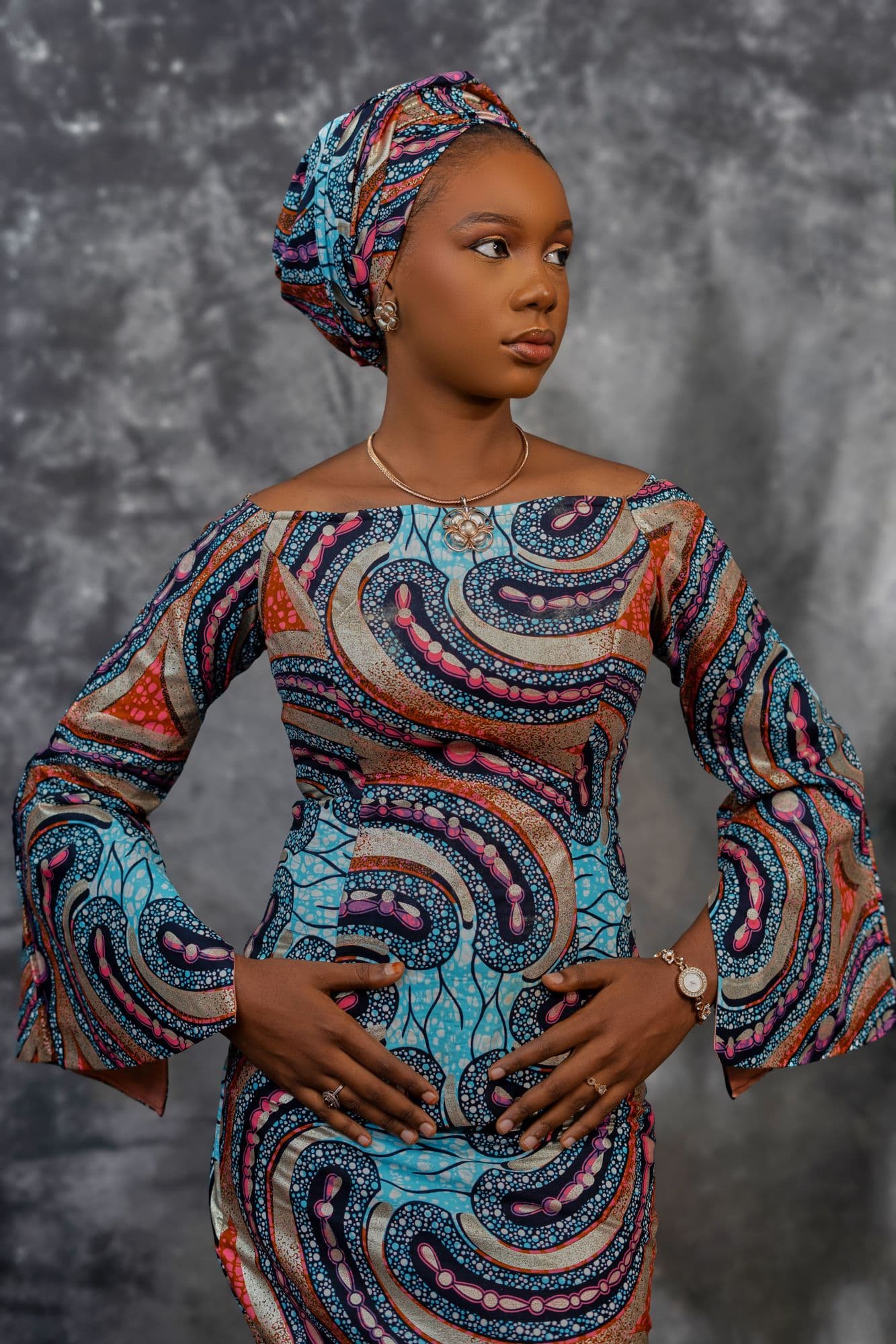 Ayọ̀ Off-Shoulder Gown